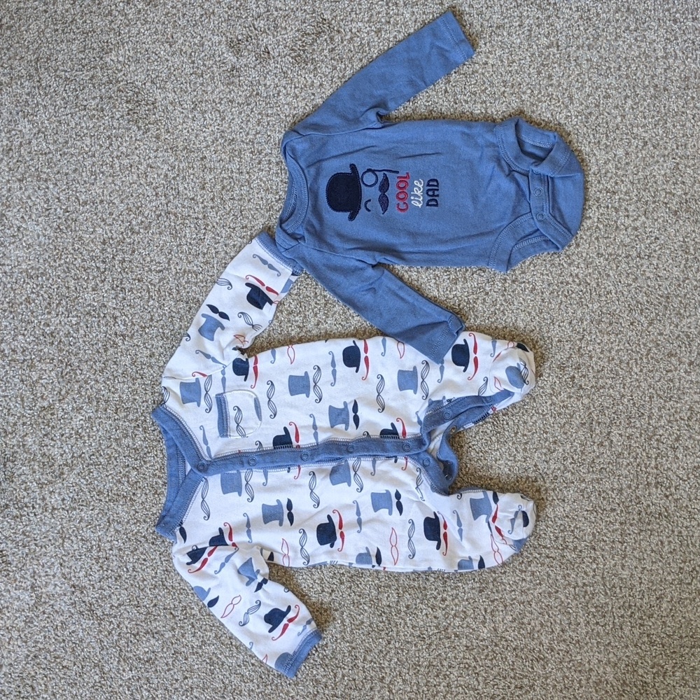 Cute Mustache Baby Onesies